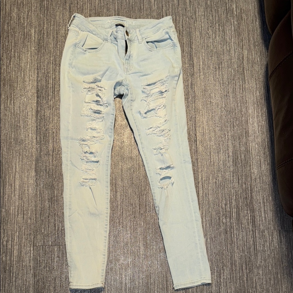 Light Blue Distressed Jeans